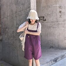 【现货】2021夏装新款背带牛仔短裤166-QZ18P70爆款加色，女装牛仔裤，茜茜公主