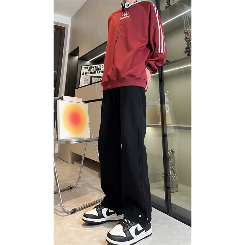秋冬黑色加绒加厚宽松直筒垂感牛仔裤男休闲长裤K369-P50加绒P60,男装牛仔裤,星座205