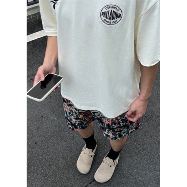 民族风印花重磅短裤男夏季沙滩五分裤痞帅休闲中裤KX2,男装牛仔裤,星座1116A（原606A-3）