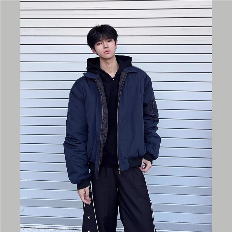 JK711-尺码M-3XL-P45现货!美式飞行员夹克工装外套高短款棒球服,男装夹克,星座1811B