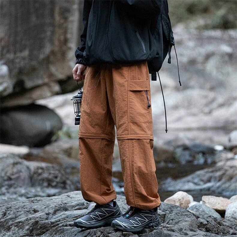 休闲裤男可拆直筒冲锋裤 一裤两穿登山裤 DSA157B-K9816-特P45图片