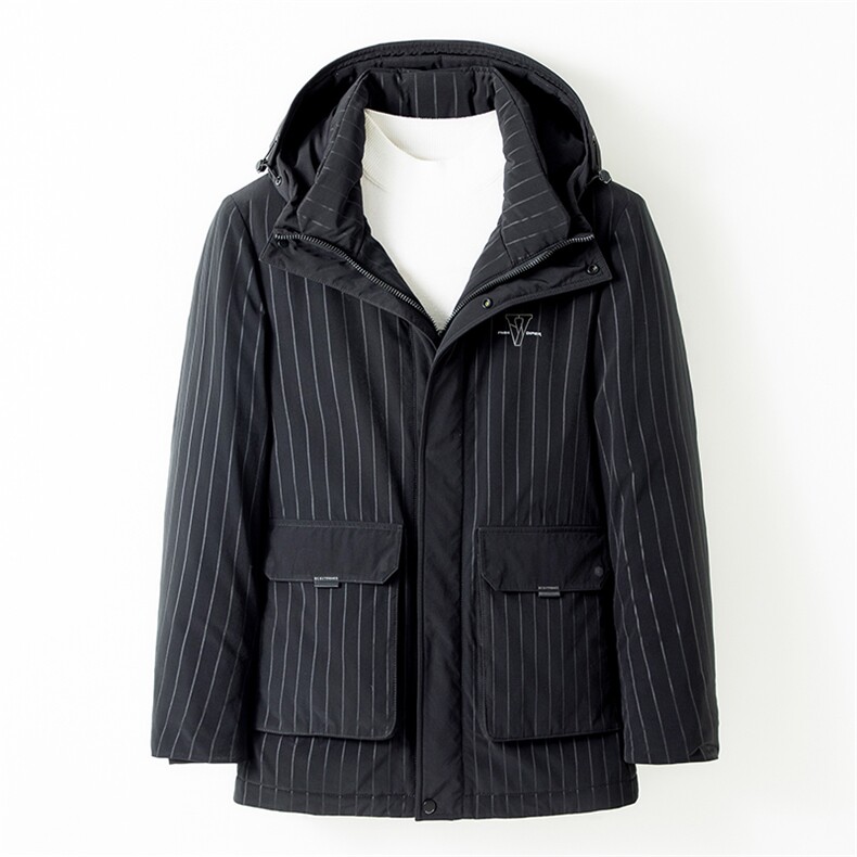 男士连帽加厚保暖羽绒服中年爸爸装宽松休闲御寒外套QS1287-P305,男装羽绒服,星座1105-3