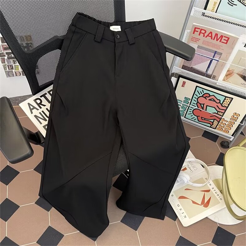 新款潮男西裤直筒裤帅气休闲长裤宽松抗皱免烫1008-LX15633-P53，男装西裤，星座1008