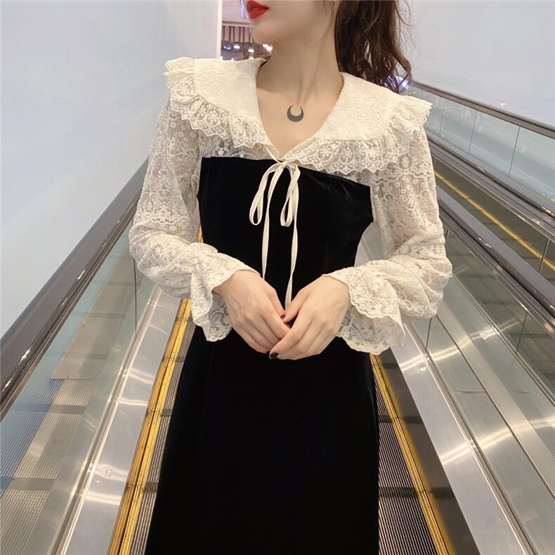 新款拼接连衣裙，女装连衣裙，沐依惜(2F)