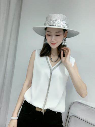 流苏链条醋酸面料背心，女装背心吊带，帝瀛 DY