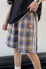 夏季格子宽松薄款短裤中性休闲五分裤运动裤A125-6603-P38，男装牛仔裤，电商A125