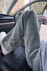 B221 美式ins高街暗黑宽松直筒破洞牛仔裤 LK25478-特P45控78图片