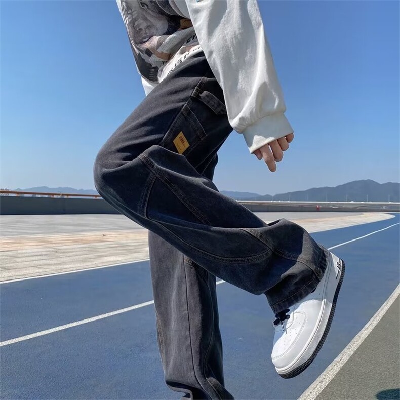 牛仔裤男秋季潮大码休闲裤子高街K620P45,男装牛仔裤,星座1116-2