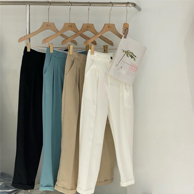 卷边直筒裤，其它，驿谷