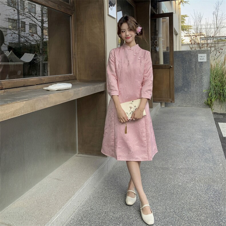 2026年春季女装女士精品唐装民族服装舞台服装唐装,女装连衣裙,凡歌灵