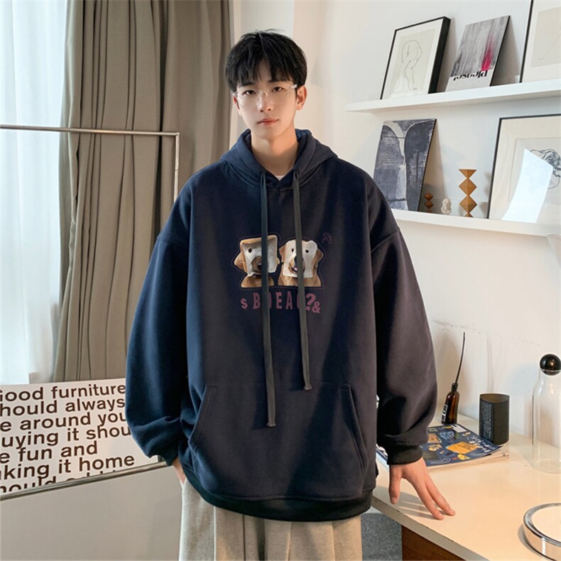 抖音品质23/秋季320G华棉男士连帽大码印花卫衣WYH3255-P45控68,男装卫衣,电商B370