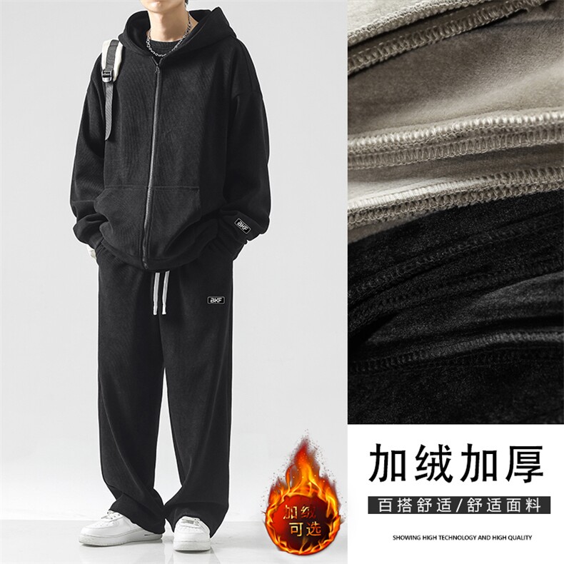 简约潮流加绒加厚休闲舒适运动三件套SJT861-特批176加绒特批206,男装休闲套装,星座718