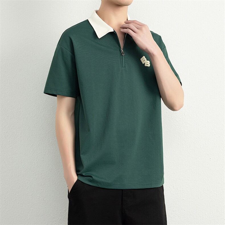 夏季短袖男毛巾绣翻领POLO衫T恤宽松休闲半袖上衣YD35016-P38,男装Polo衫,星座310B-3