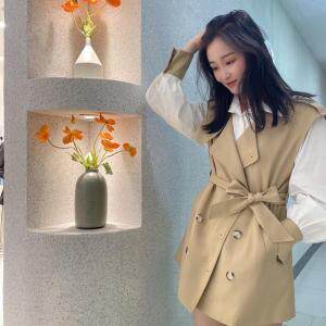 2021秋季新款衬衣马甲两件套韩版S-L现货，女装马夹，Jarmore隽末