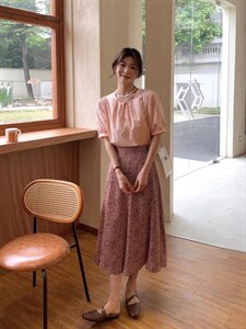 现货 粉色套装 半裙 小衫 高品质,女装职业装,伊奈秀E∩ΛXU(5F)