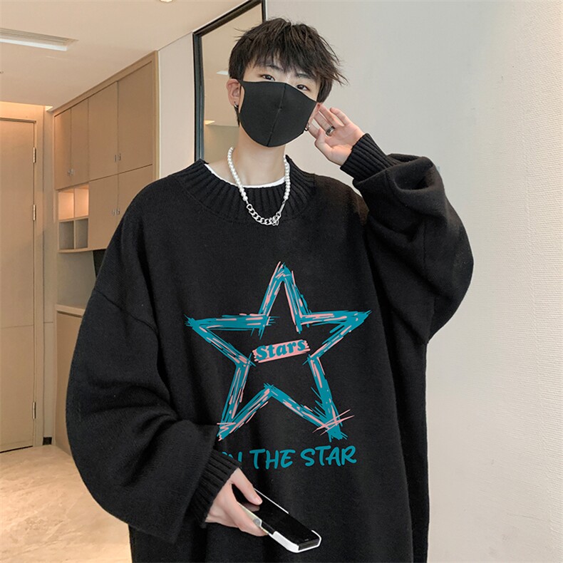 半高领毛衣男士大码针织衫男毛线衣男 M18340-P45 加绒款-P65图片