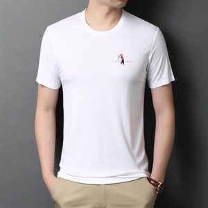 夏季圆领舒适短袖t恤男时尚半袖韩版男装薄款冰爽凉感体恤 P42,男装T恤,钱塘6003A(原)4033A