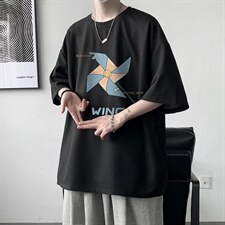 HT73112-P22华夫格t恤男短袖男大码五分袖大皂风，男装T恤，电商A040