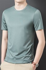 短袖t恤男2023夏季新款冰丝短袖男纯色薄款半袖男商务休闲t恤男，男装T恤，电商B212（原钱塘6029）