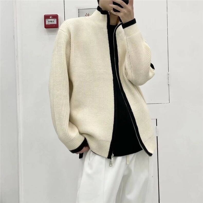 冬季青春流行休闲纯色立领宽松针织衫毛衣,男装针织衫/毛衣,星座410-7