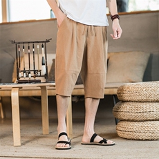 2026夏季新款棉麻风宽松休闲裤短裤拼接大码休闲裤DK15-P25，男装牛仔裤，电商B277(原6028)