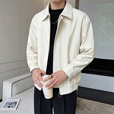 秋季新款社会小伙翻领修身外套日系潮流百搭夹克男PY108-P110，男装夹克，电商A413