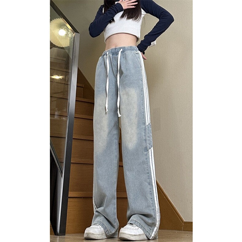 611-3BK19特批P45美式cleanfit条纹裤子直筒男女2牛仔裤,男装牛仔裤,星座1218（原611-3）