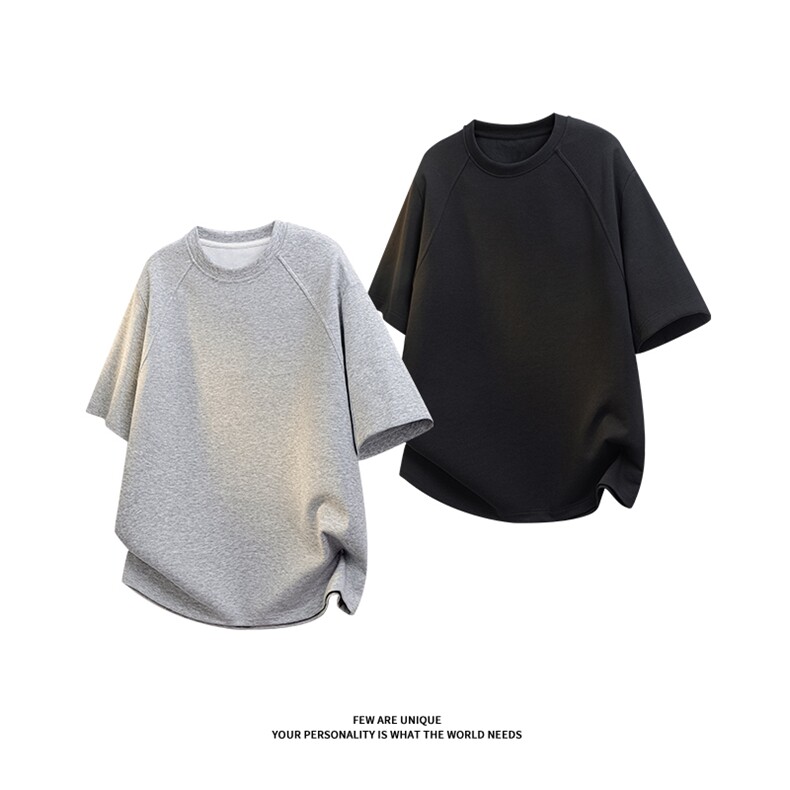 2026年夏季新款拼接短袖T恤复古正肩圆领男X64121-TP14不，男装T恤，电商A102