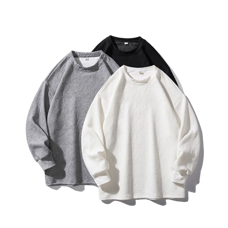 立体菱形方格花纹面料卫衣男：聚酯纤维95%氨纶5%WY77056P38控58，男装卫衣，星座226-1