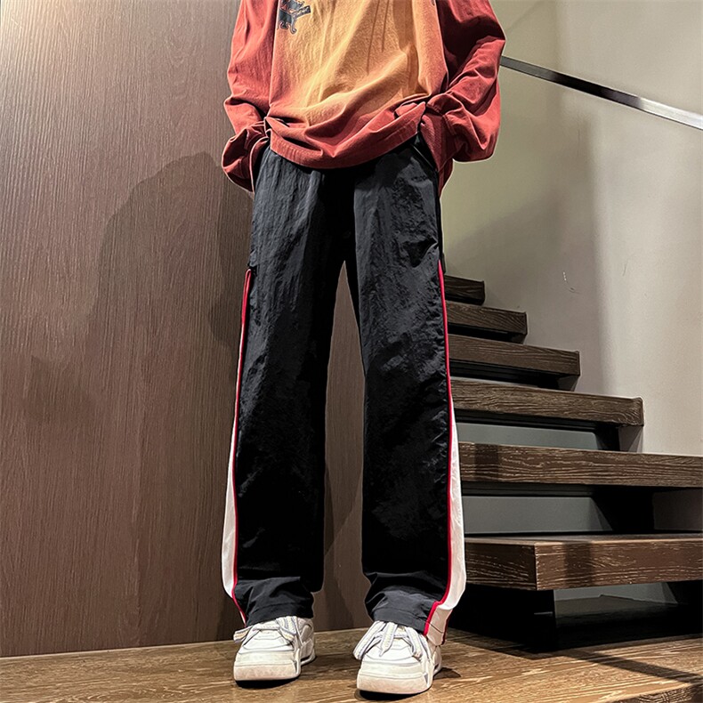 秋季美式insi高街hiphop拼接宽松运动长裤货号K2315P4568,女装休闲裤,电商A063