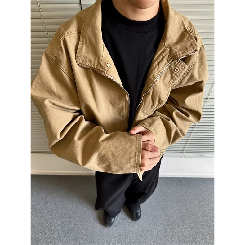 美式复古立领飞行员夹克男女短款巴恩风工装外套JK9803-P95,男装夹克,星座1004-3