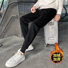 社会精神小伙2022加绒卫裤运动束脚男裤DS-B249-KK91-P58-加绒P68，男装休闲裤，星座215（原电商B249）