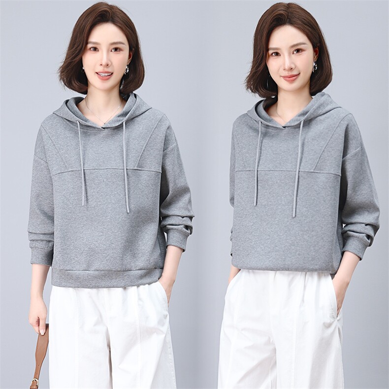 2025秋装新款简约时尚休闲连帽卫衣套装，女装卫衣/绒衫，阿丹