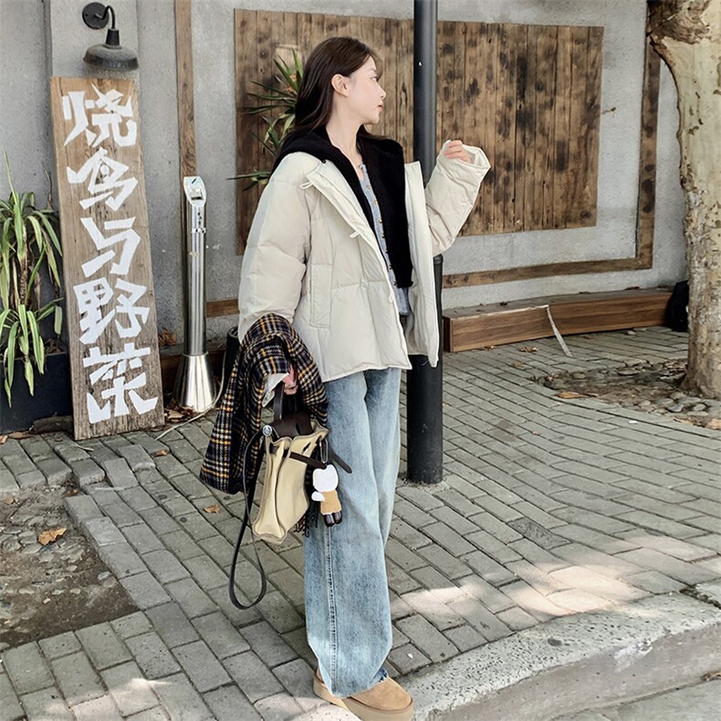 现货韩系连帽休闲阔版短款羽绒服P295K398-7719,女装羽绒服,2C210