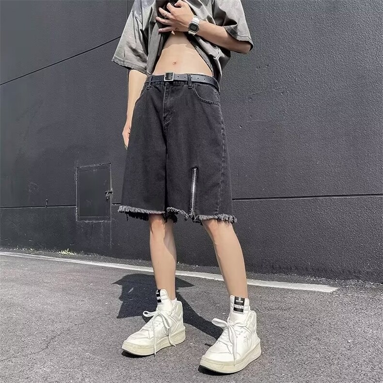 2024美式牛仔裤男款直筒短裤潮QD08P40,男装牛仔裤,星座1116-2