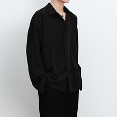 港风大码美式vibe潮牌痞帅翻领长袖衬衫男XZ213-CS8807-P55控68，男装衬衫，星座213