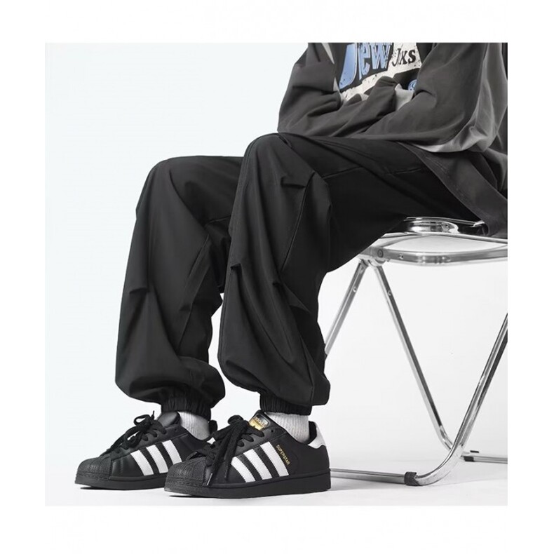 多巴胺穿搭冰丝速干长裤男潮牌潮流纯色休闲运动长裤K10087/P35，女装休闲裤，星座506