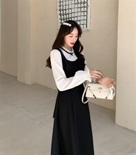 韩版淑女时尚连衣裙，女装连衣裙，E莎