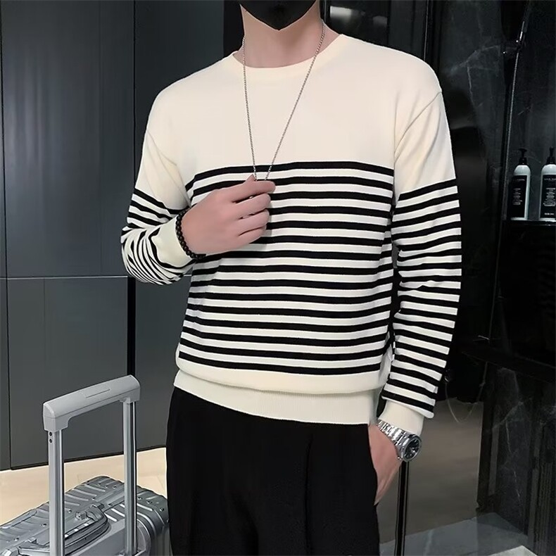 美式街头设计感圆领毛衣男慵懒风休闲针织衫M807P42,男装针织衫/毛衣,星座1116-2