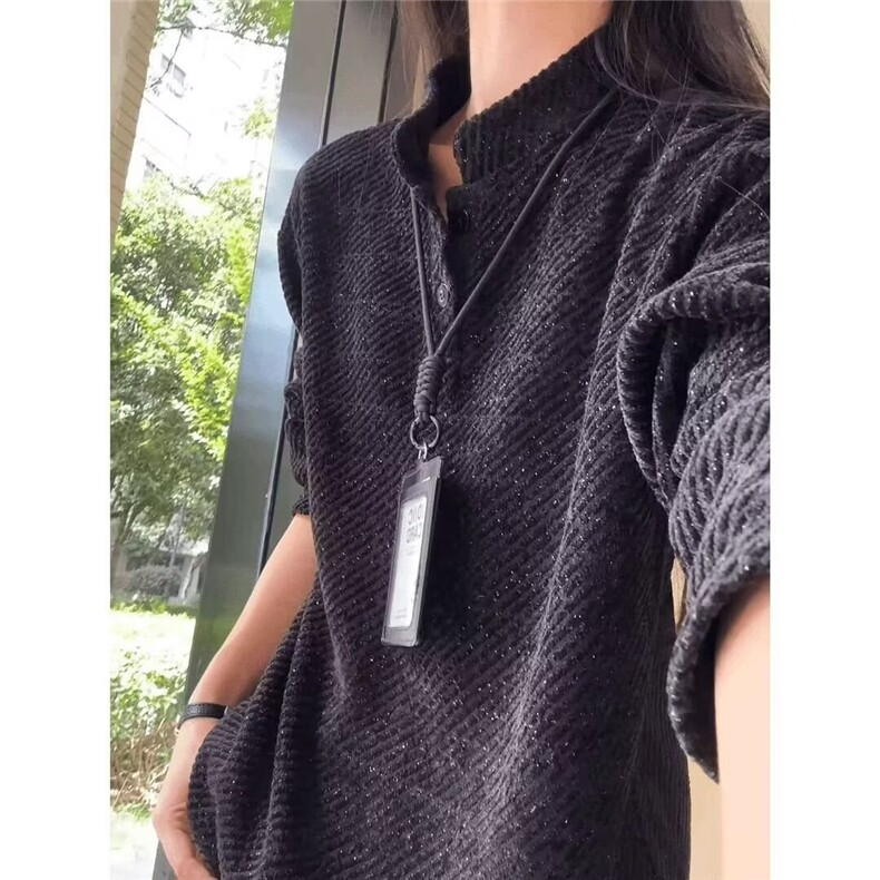 网络图现货美式潮牌亨利领长袖春秋季华夫格休闲内搭T恤JM33-P32,男装T恤,星座715-7