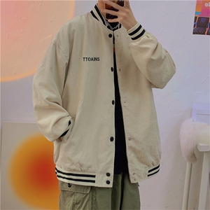 秋季学院风棒球服男女ins复古宽松情侣港味夹克上衣潮 W1442-P58图片