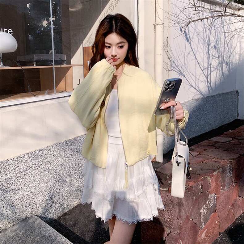 新款大货已出宽松韩系短款风衣外套626-p160-k259,女装短外套,2C062