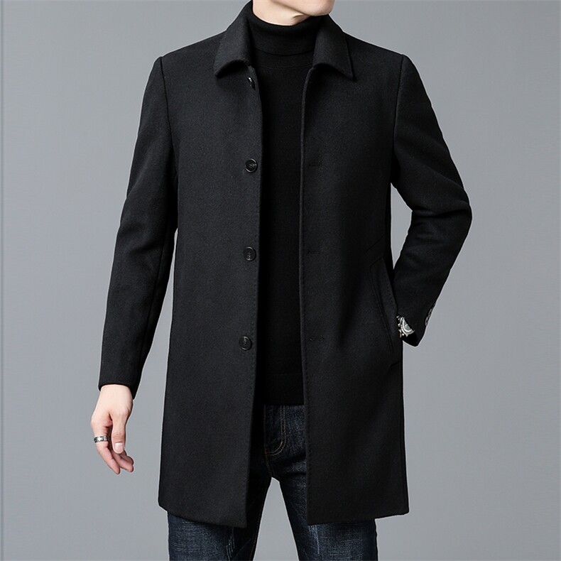 BH8201钱塘2020-2秋冬季新款商务休闲百搭中年男士毛呢外套P275，男装毛呢大衣，钱塘207-2