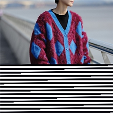 2024新款学院慵懒风撞色菱形开衫毛衣针织衫男女冬外套MZ660-P67，男装针织衫/毛衣，星座412-2