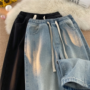 秋冬大码拼接牛仔裤 M-5XL 特批35控68图片