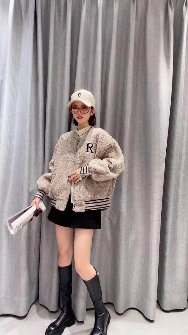 棒球领皮毛一体冬季单品，其它，姚姚家