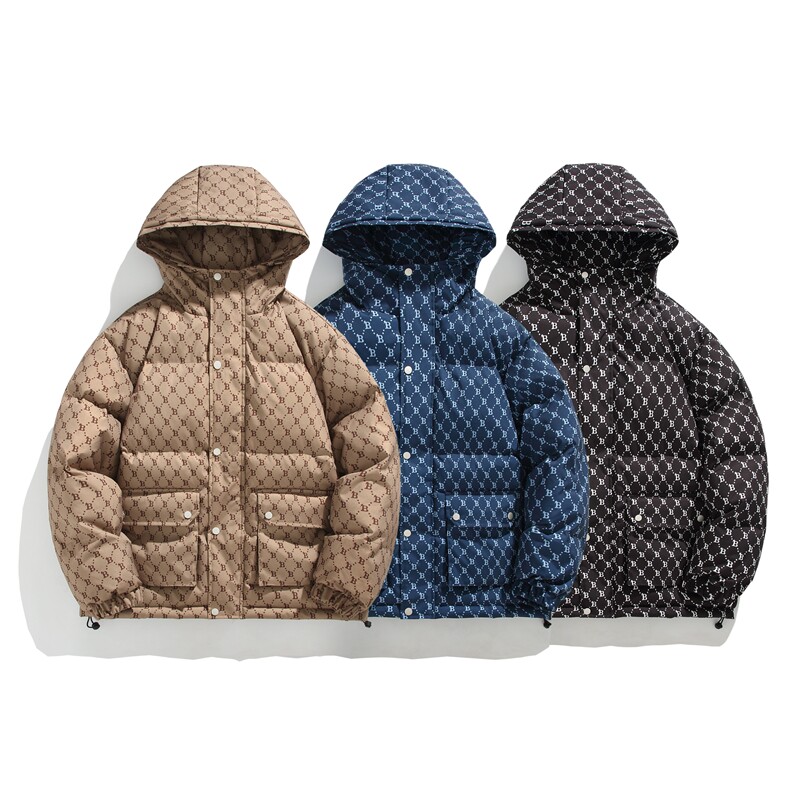 黑色连帽棉服男秋冬季新款加绒加厚棉衣冬装男生棉袄外套MY846,男装棉衣,星座310B-1