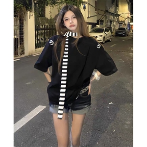 万针全刺绣工艺抖音得物高品质260克重磅纯棉双纱美式高街短袖T恤图片
