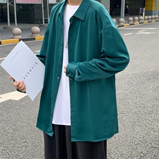 暗扣禁欲系韩INS气质复古垂感免烫衬衫/A338-1C15P50控68，男装衬衫，电商D325