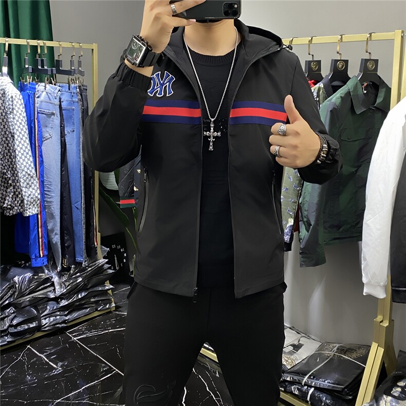 7172秋季新款连帽棒球服男休闲个性夹克,男装夹克,钱塘2010-1